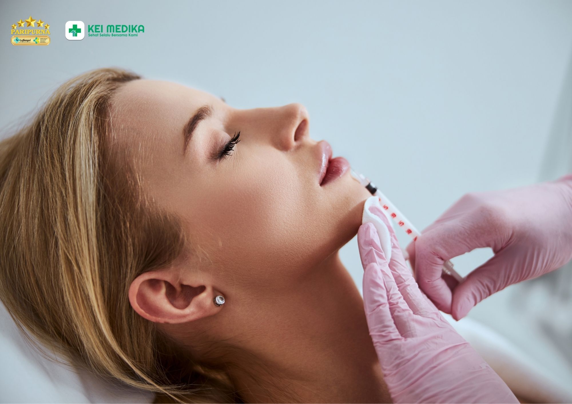 Filler kontur hidung dan dagu kombinasi
