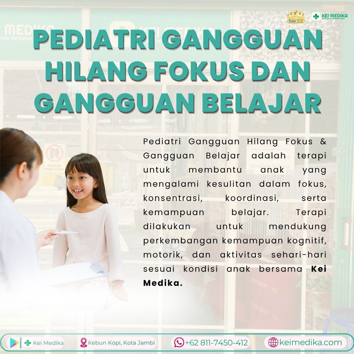 TERAPI GANGGUAN HILANG FOKUS & GANGGUAN BELAJAR 5 SESI